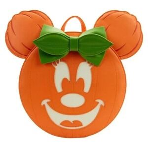 Loungefly Disney‎ Minnie Mouse Glow in the Dark Pumpkin Mini Backpack